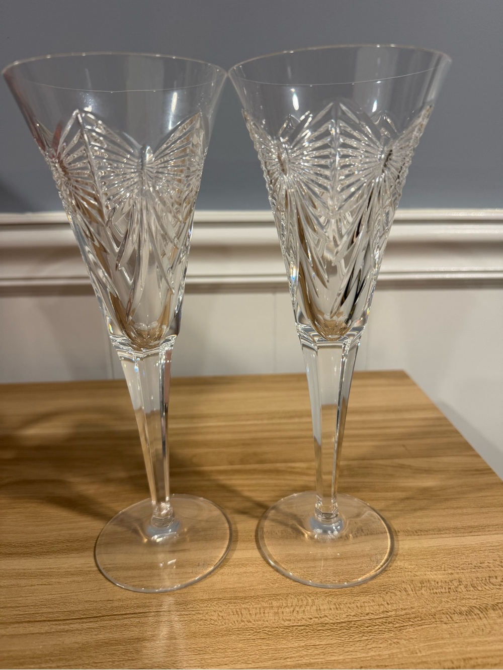Waterford Millennium collection - Happiness Crystal Champagne Flutes
